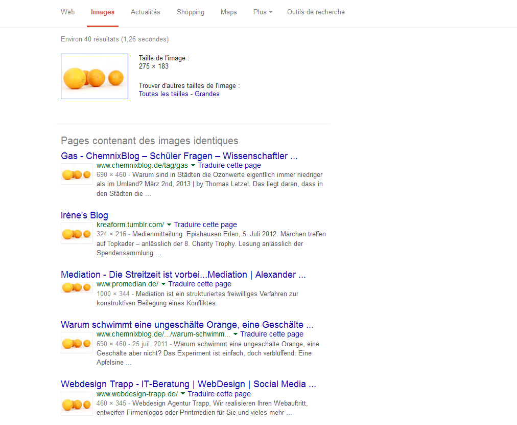 liste von webseiten mit dem bild